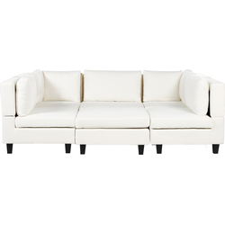UNSTAD - Moduliare bank met ottomaan - Wit - 5-zits - Polyester