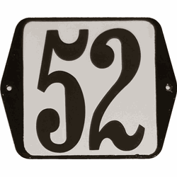 Huisnummer standaard nummer 52