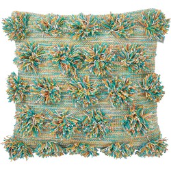 Dutch Decor POMS - Kussenhoes aqua 45x45 cm - blauw - Dutch Decor