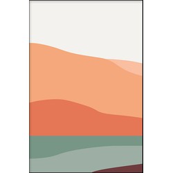 Orange Hills I - Walljar - Wanddecoratie - Poster ingelijst / 40 x 60 cm