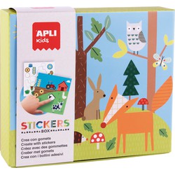 APLI Kids APLI Kids APLI - Bos Stickerkaarten (8 kaarten, 8 stickervellen)