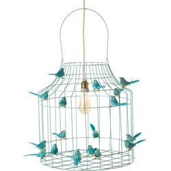 vogelkooi hanglamp turquoise