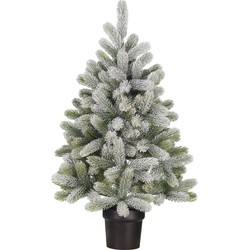 Black Box Trees Nigata Kunstkerstboom in Pot - H90 x Ø55 cm - Groen Frosted