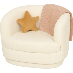 MISOU Teddy stoel - kind - Fluffy stoel - Teddy kinderstoel - fauteuil - teddy - Boucle stoel - 41x45cm - Wit