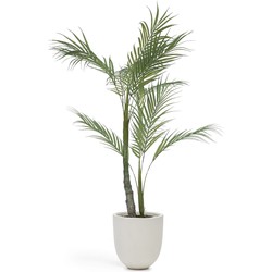 Kave Home - Kunstmatige palmboom met zwarte plantenpot 70 cm