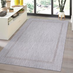 Relax Uni Binnen en Buiten - Vloerkleed - Indoor & Outdoor - Laagpolig Effen - Zilver- 240x340 CM