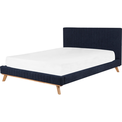 Beliani TALENCE - Tweepersoonsbed-Blauw-Chenille