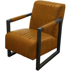 Fauteuil - Capri - lederlook Missouri cognac 03