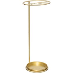 Atmosphera Paraplubak/parapluhouder - goud kleurig - metaal - D23 x H60 cm - Paraplubakken