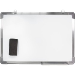 Magnetisch whiteboard met pennengoot en wisser 50 x 35 cm - Whiteboards