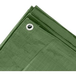 Benson afdekzeil/dekzeil - groen - 10 x 12 meter - dekkleed/zeil - met bevestiging ogen - grondzeil - Afdekzeilen