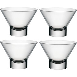 Set van 8x stuks ijs/sorbet coupes op voet van glas 370 ml - IJscoupes