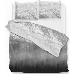 Zo! Home Flanel Dekbedovertrek Entia - Grey-Lits-jumeaux (240 x 200/220 cm)
