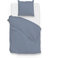 Zo!Home Dekbedovertrek Satinado Riviera Blue 140 x 200 220 cm + 1 sloop 60 x 70 cm