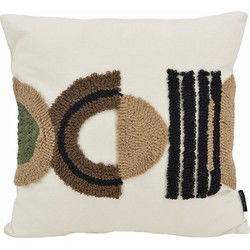 Sierkussen Embroidery Boho Brown | 45  x 45 cm | Katoen