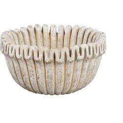 PTMD Bloempot Raffay - 30x30x15 cm - Cement - Creme