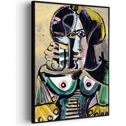 Muurwerken Akoestisch Schilderij - Picasso Portret van een vrouw 1971 - Geluidsdempend Wandpaneel - Wanddecoratie - Geluidsisolatie - BASIC (AW 0.65) S (50X70)