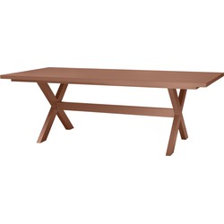 Exotan Picknicktafel Tuin Delta - Aluminium - Terra - 75x220x105