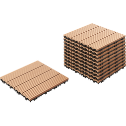 Beliani ATELETA - Buitenvloeren-Bruin-Hout-kunststof-composiet (WPC)