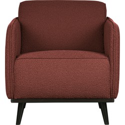 BePureHome Statement Fauteuil Met Arm - Boucle - Chestnut - 77x72x93