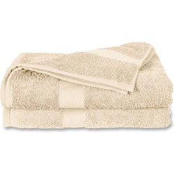 Twentse Damast Katoenen 2PACK Handdoeken - 50x100 - Naturel