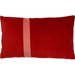 Dutch Decor PIPPA - Kussenhoes velvet 30x50 cm -  Aurora Red - rood - Dutch Decor