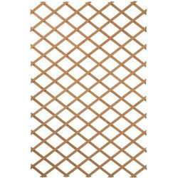 Uitschuifbaar latwerk van natuurlijk hout 100x300cm - Bruin