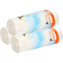 Papstar Vuiniszakken - 60x stuks - transparant - 20L - Vuilniszakken