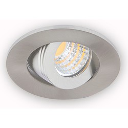 Groenovatie LED Inbouwspot 3W, Rond, Kantelbaar, Aluminium, Dimbaar