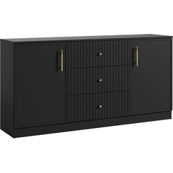 Meubella Dressoir Dream - Zwart - 160 cm