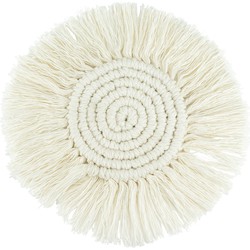 Krumble Onderzetter macrame rond - Katoen - Beige