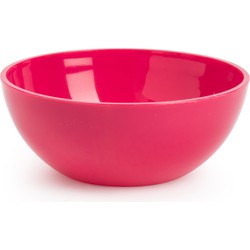 Plasticforte kommetjes/schaaltjes - dessert/ontbijt - kunststof - D12 x H5 cm - fuchsia roze - Kommetjes
