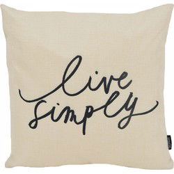 Live Simply | 45 x 45 cm | Kussenhoes | Katoen/Linnen