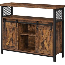 Buffet Stijl Industrieel met Schuifdeuren - L100 cm