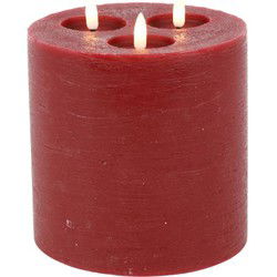 Ledkaars Lyon ro 15x15x17 cm rood