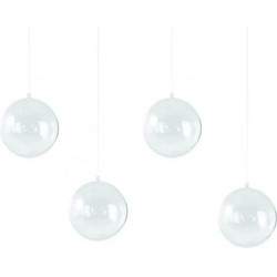 DIY kerstballen - 10x st - transparant - D14 cm - Hobby - knutselen - Kerstbal