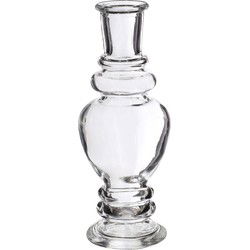 Ideas 4 Seasons Bloemenvaas Venice - voor kleine stelen/boeketten - gekleurd sierglas - helder transparant - D5.7 x H15 cm - Vazen