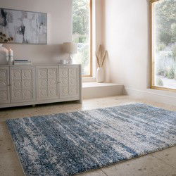 Hoogpolig Vloerkleed Dune Ombre - Blauw - 160x230 cm
