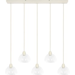 Light & Living - hanglamp - Bisho - beige - glas - grote eettafellamp - E27 - 2982243