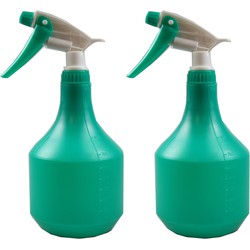 Set van 2x Watersprays/plantensproeiers groen 900 ml - Plantenspuiten