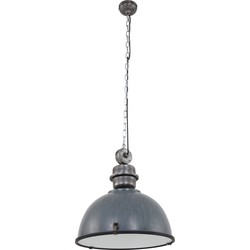 Steinhauer hanglamp Bikkel - grijs - metaal - 52 cm - E27 fitting - 7834GR
