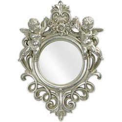 A RESIN FRAMED SILVER MIRROR