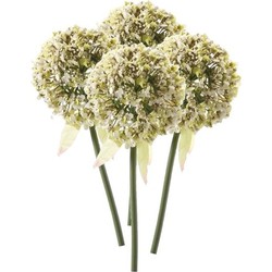 4 x Kunstbloemen steelbloem witte sierui 70 cm - Kunstbloemen