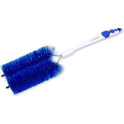 Buemag Radiatorborstel - dubbele borstel - blauw - kunststof - plumeaus