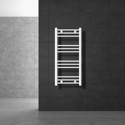 Badkamerradiator Sahara 400x800 mm Wit gebogen met zijaansluiting