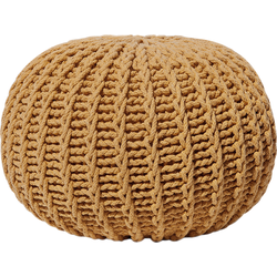 CONRAD - Poef - Mosterdgeel - 50 cm - Katoen