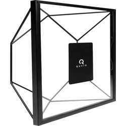 QUVIO Fotolijstje hexagon staal 15 x 15cm - Zwart