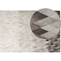 Beliani MALDAN - Patchwork-Beige-Koeienhuid leer