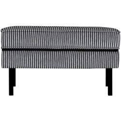 WOOOD hocker op poten Rodeo - Streep - Zwart/Grijs - 45x84x54 cm