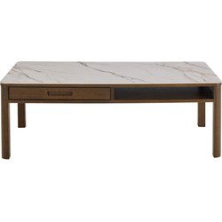 Salontafel - Beige Keramiek - 130x70x45cm - Wilven